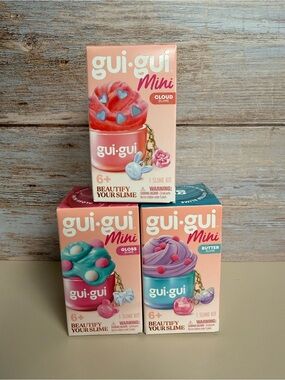 gui·gui Mini Slime Kit Trio - Pink, Teal, Lavender